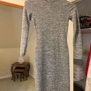 Lulus gray midi sweater dress